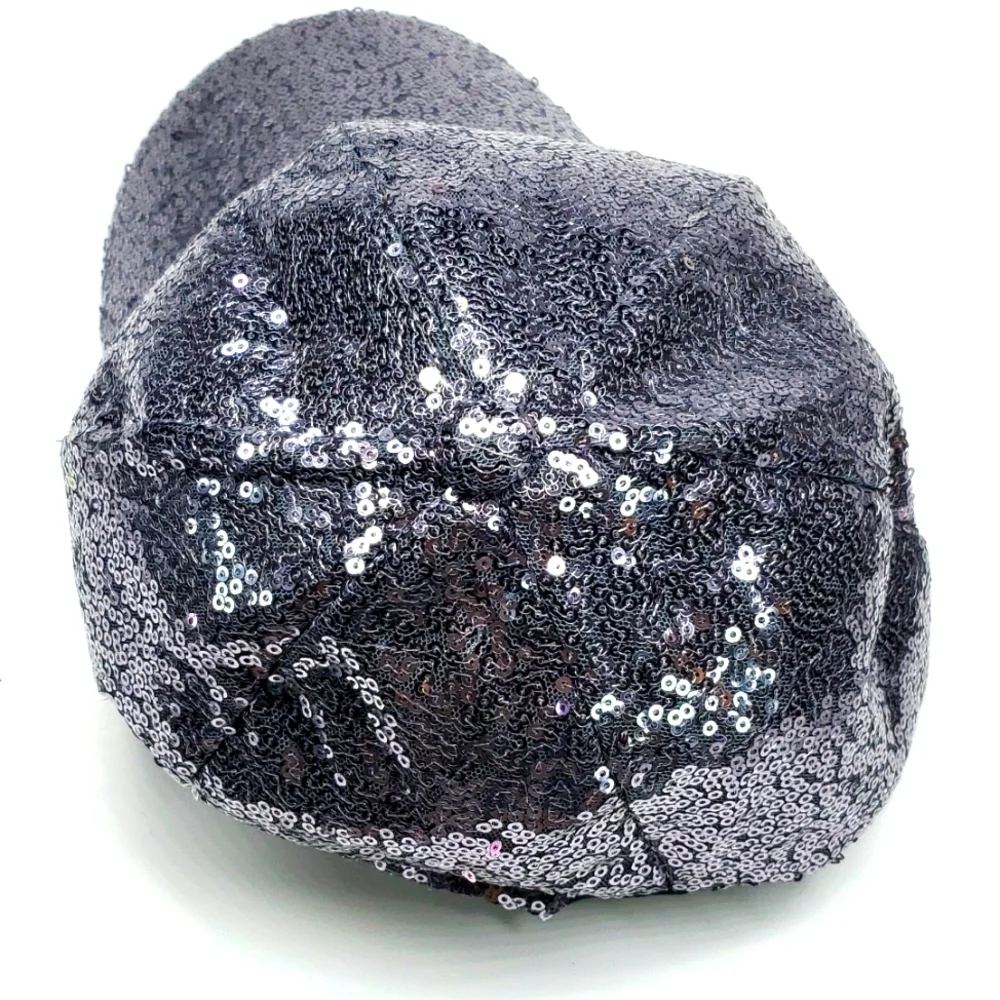 Gray Sequin Baseball Cap NIB